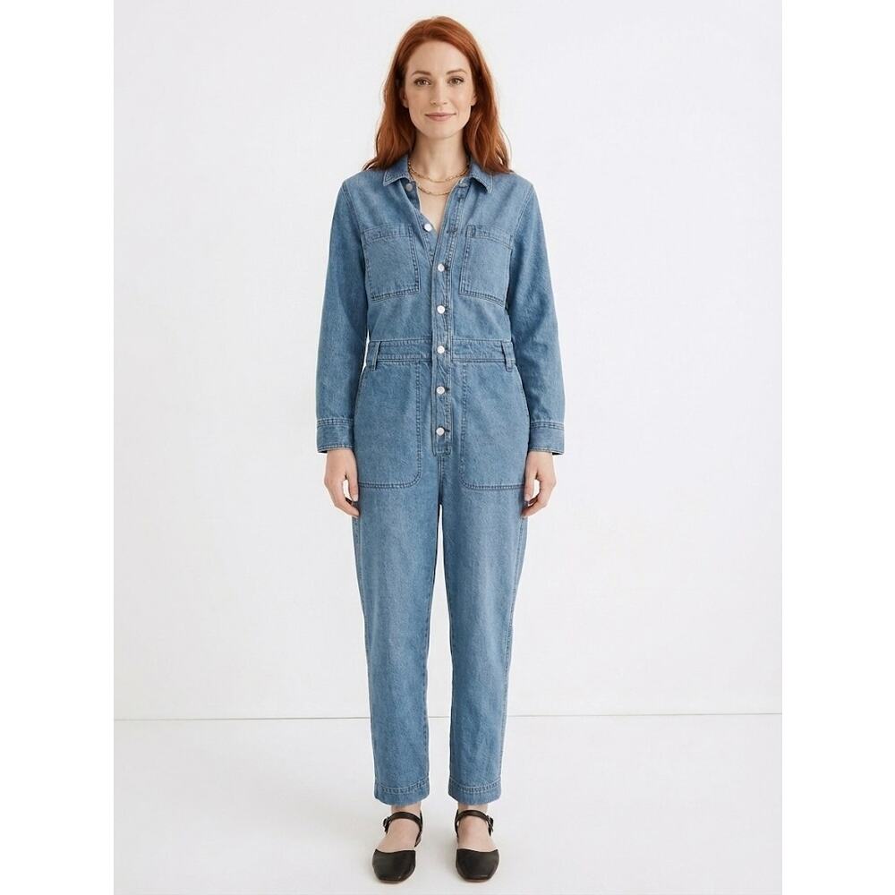 New W/Tags Madewell Denim Relaxed Coverall Jumpsuit Jean XXL